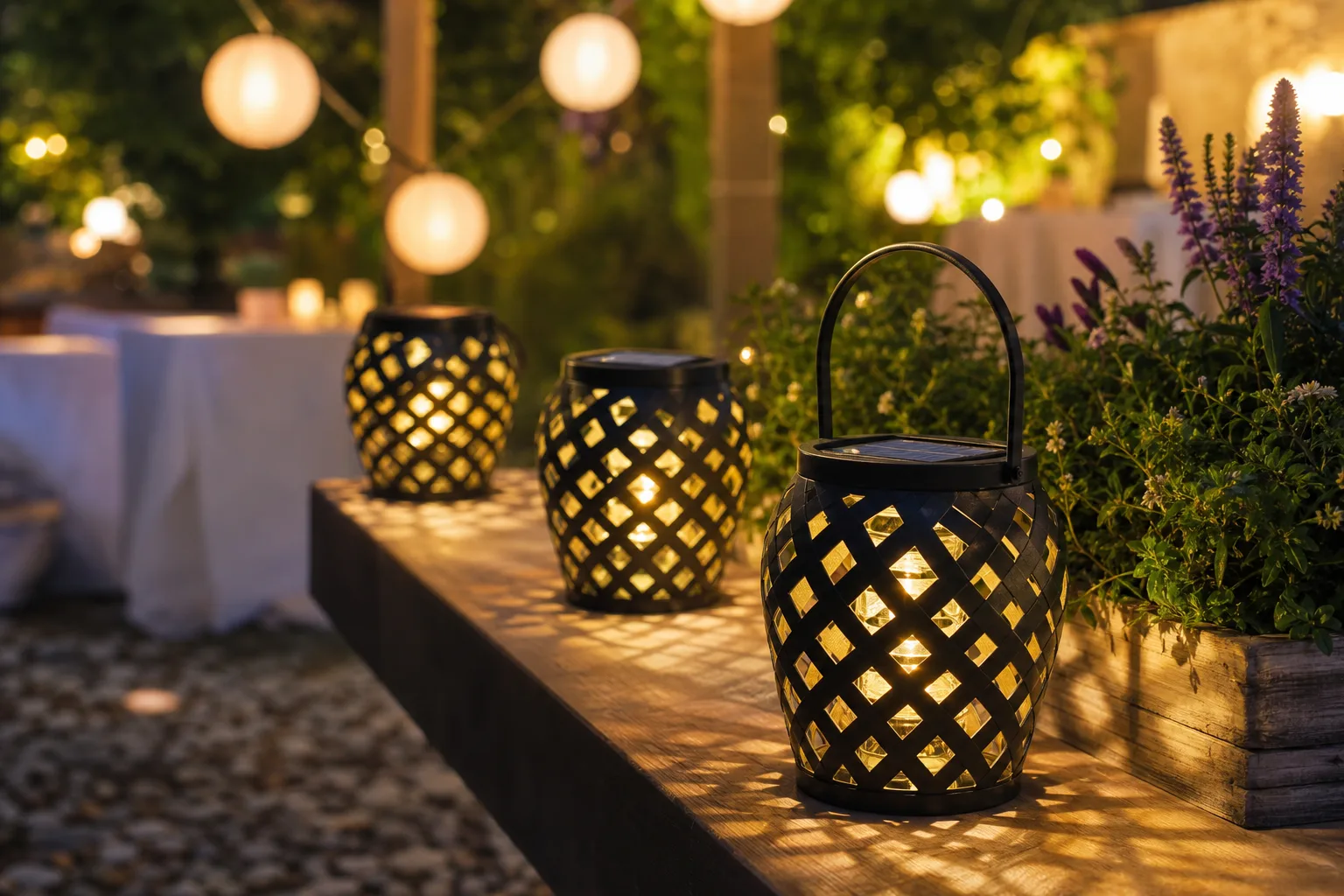 Solarlampen fuer Feiern im Freien: Inspirierende Beleuchtungsideen mit Stil