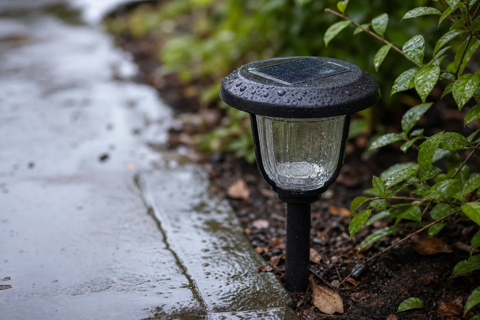 Solarlampen nach Regen verwenden: Was bei Feuchtigkeit zu beachten ist