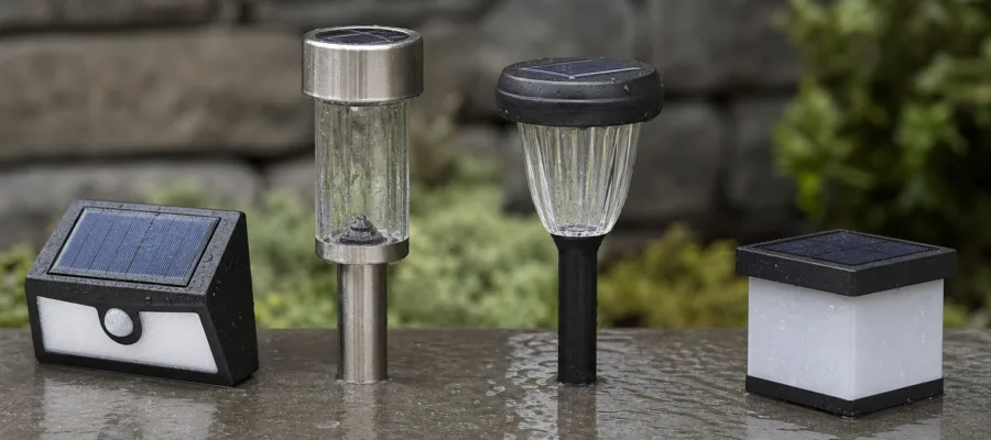 Wetterfeste Solarlampe kaufen: Schutzart und Material im Vergleich